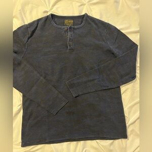 Lucky Brand Dark Blue Long Sleeve Henley